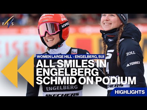 All smiles in Engelberg, Anna Odine and Katharina Schmid on podium! | Highlights | FIS Ski Jumping