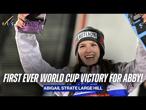 First ever world cup victory for Abigail Strate! | FIS Ski Jumping