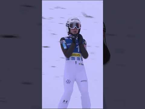 Nika manages to secure the win in Villach #fisskijumping #worldcupvillach